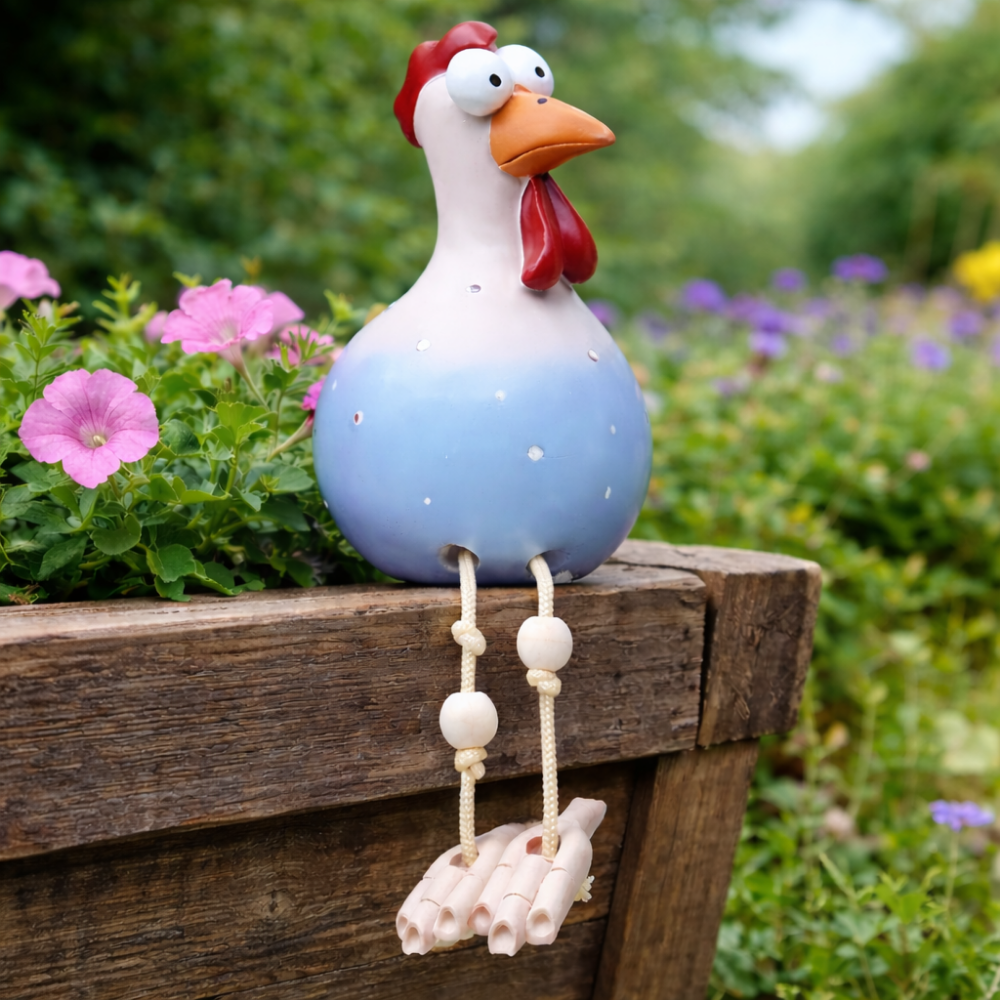 CluckDecor™ – Decorazione di Gallina da Giardino in Ceramica