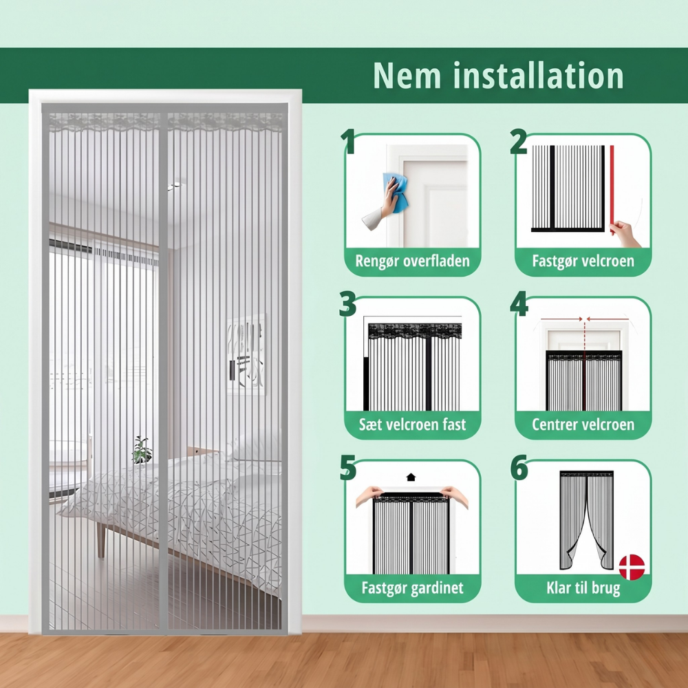 SafeShield™ – Tenda Magnetica per Insetti Potente per Porta
