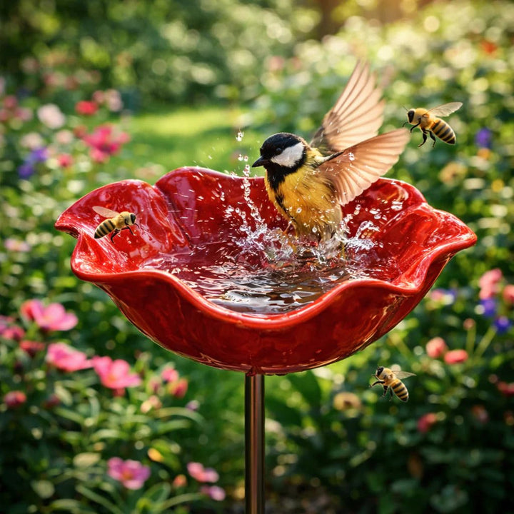 PetalHaven™ – Fontaine à oiseaux et pollinisateurs Fuglebad