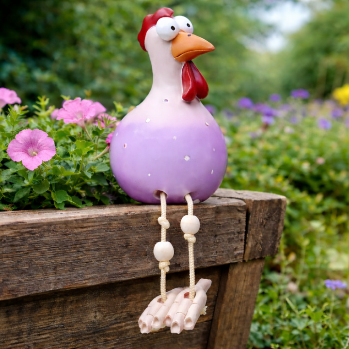 CluckDecor™ – Decorazione di Gallina da Giardino in Ceramica