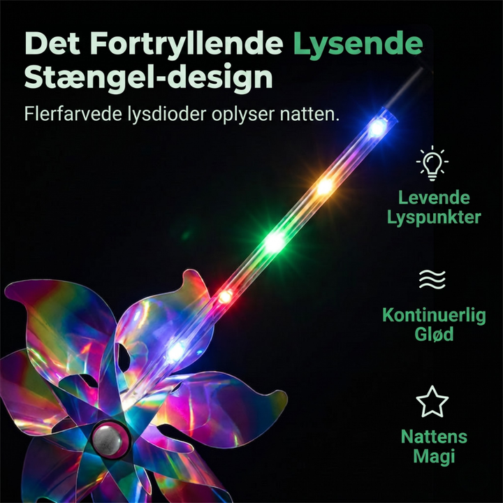 ColorTwirl™ – Turbina eolica a energia solare con luce arcobaleno per il giardino