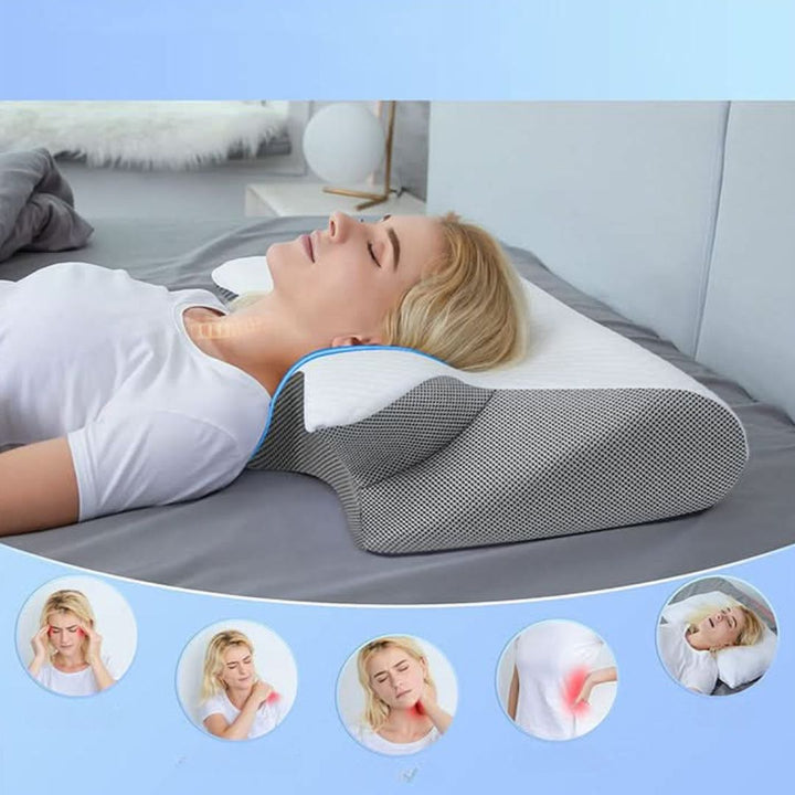 DreamNeck™ – Cuscino Ergonomico a Forma di Farfalla con Braccioli