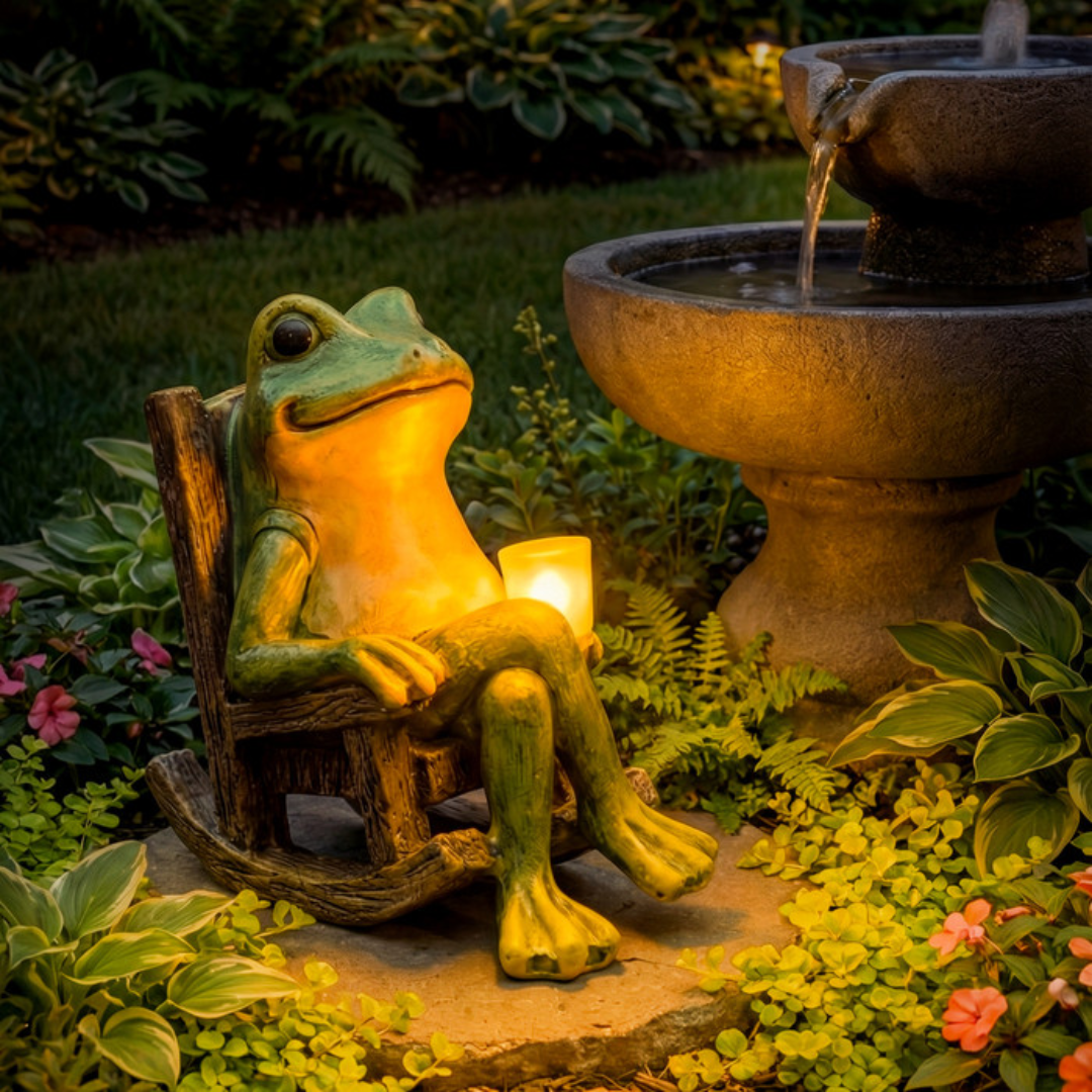 GlowCroak™ – Figurine de Jardin Solaire : Décoration de Grenouille Lumineuse