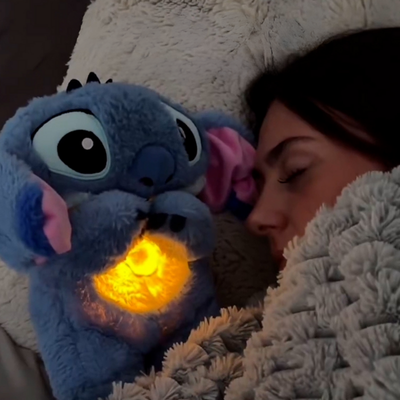 Peluches rilassante con simulazione di battito cardiaco | Morbido &amp; Traspirante | Modalità di conforto &amp; Funzione luce