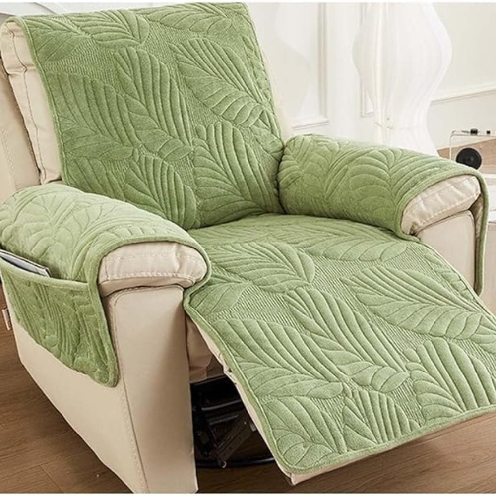 Copertura per Poltrona con Motivo Foglia Verde