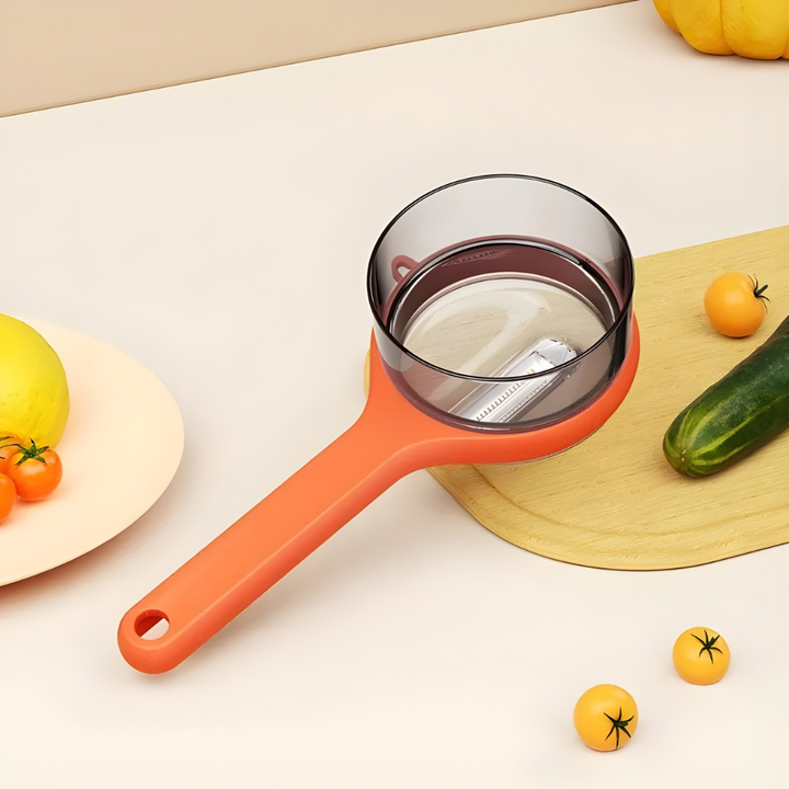 TidyPeel™ – Pelapatate Multifunzionale con Serbatoio per Rifiuti Integrato