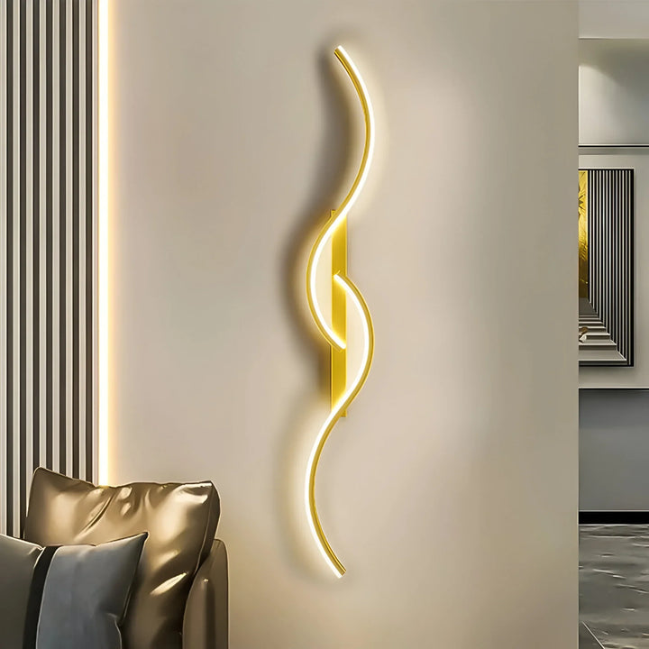 Lampada da Parete Curva Moderna per Illuminazione Ambientale Interna