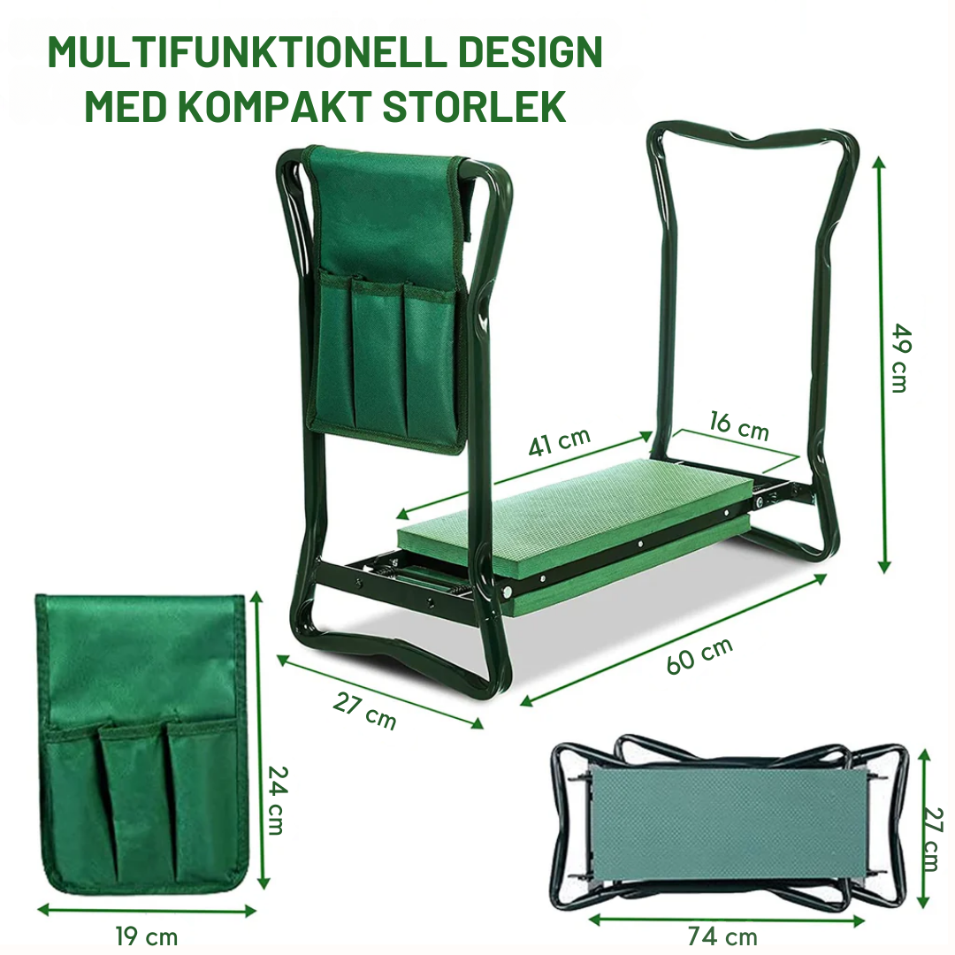 GardenEase™ – Coussin de genoux 2-en-1 et siège de jardin