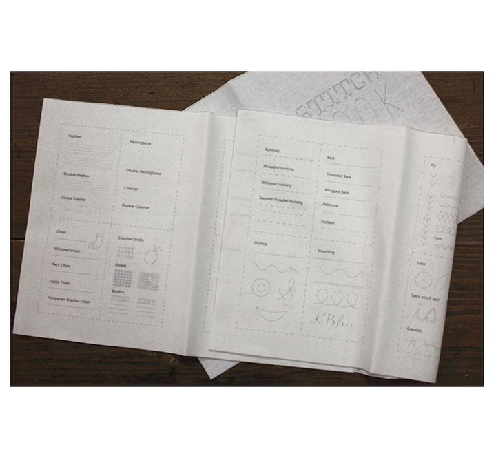 Libro di ricamo DIY | Impara 86 punti di ricamo | 7 pagine in tessuto per praticare | Per principianti e avanzati