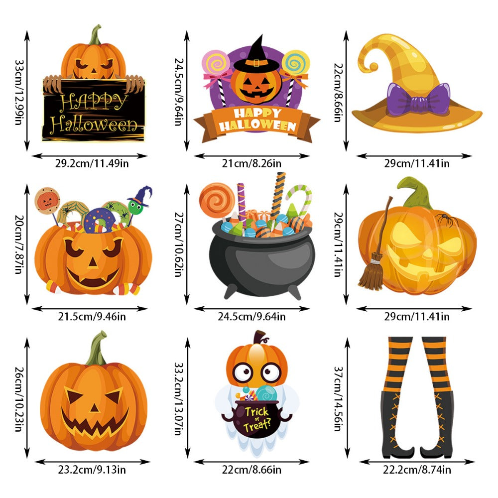 GespenstischesWillkommen™ Set di Pannelli per Porta Halloween - 3/10 pezzi