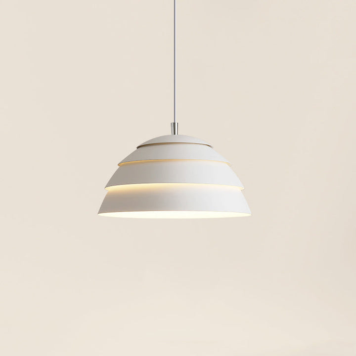 NordDome: Lampada a sospensione moderna in stile nordico con cupola in alluminio e LED – per ristoranti e cucine abitative
