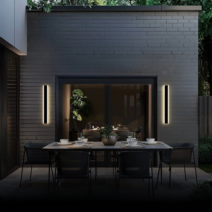 AeroBeam: Applique LED Lineare da Esterno – Lampada da Parete Resistente alle Intemperie in Metallo e Acrilico per Giardino e Corridoio