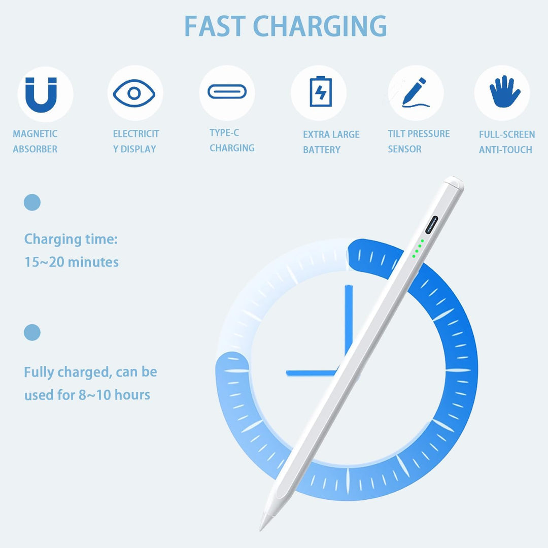 Penna Stylus Tattile Universale per Tablet - Accessori per Apple iPad, Android, Design Leggero e Durevole