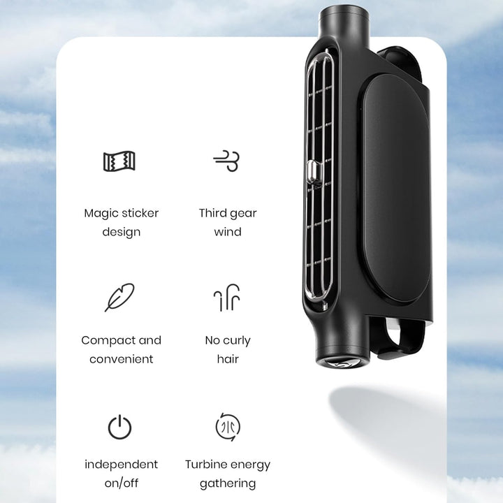 Ventilatore di raffreddamento per auto USB a 3 velocità con supporto per poggiatesta – AutoBreeze