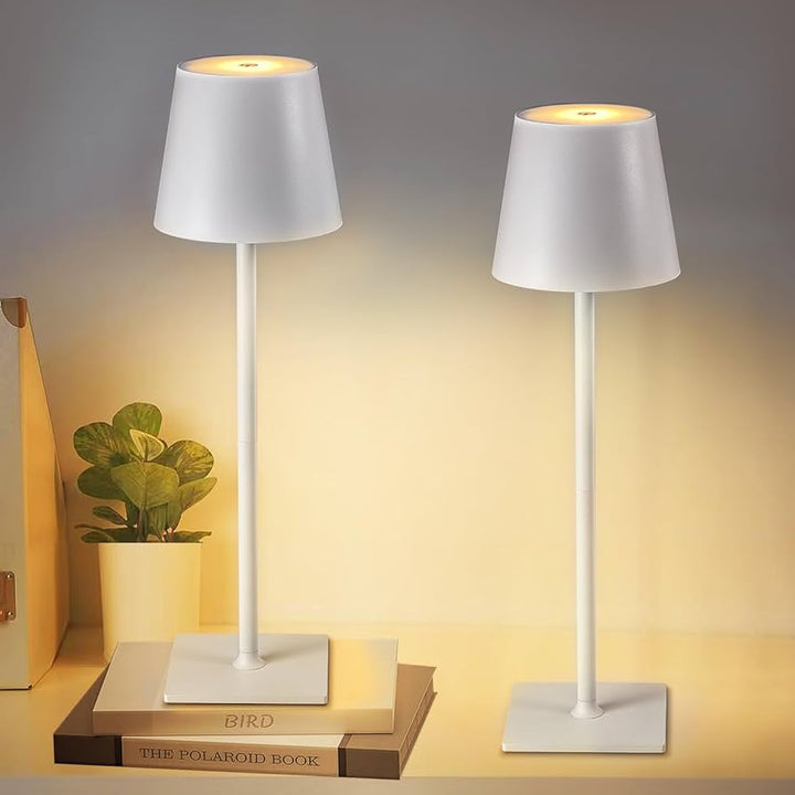 NordAura: Lampada da Tavolo LED Senza Fili – Ricaricabile, Dimmerabile e Moderna in Stile Scandinavo