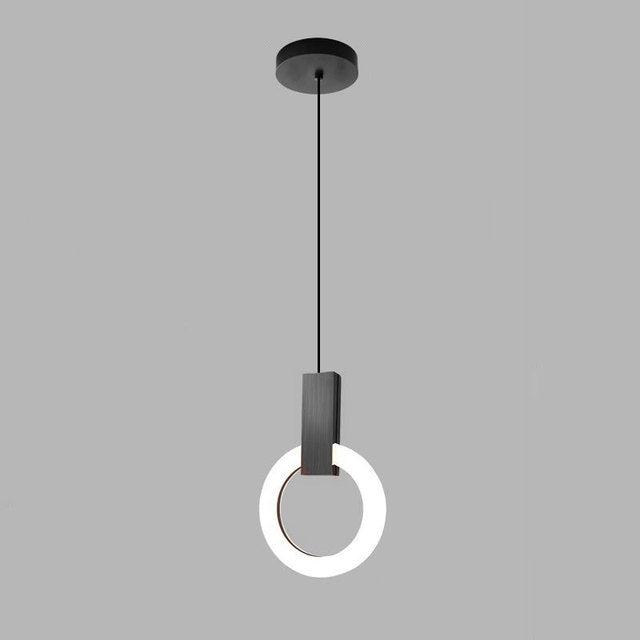 NordCirca: Lampada a sospensione LED minimalista con anello in acrilico – per spazi abitativi e ingressi moderni