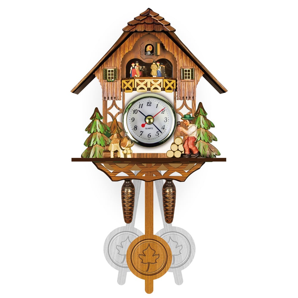 Orologio a cucù in legno TimberTock™ Incantevole Bosco