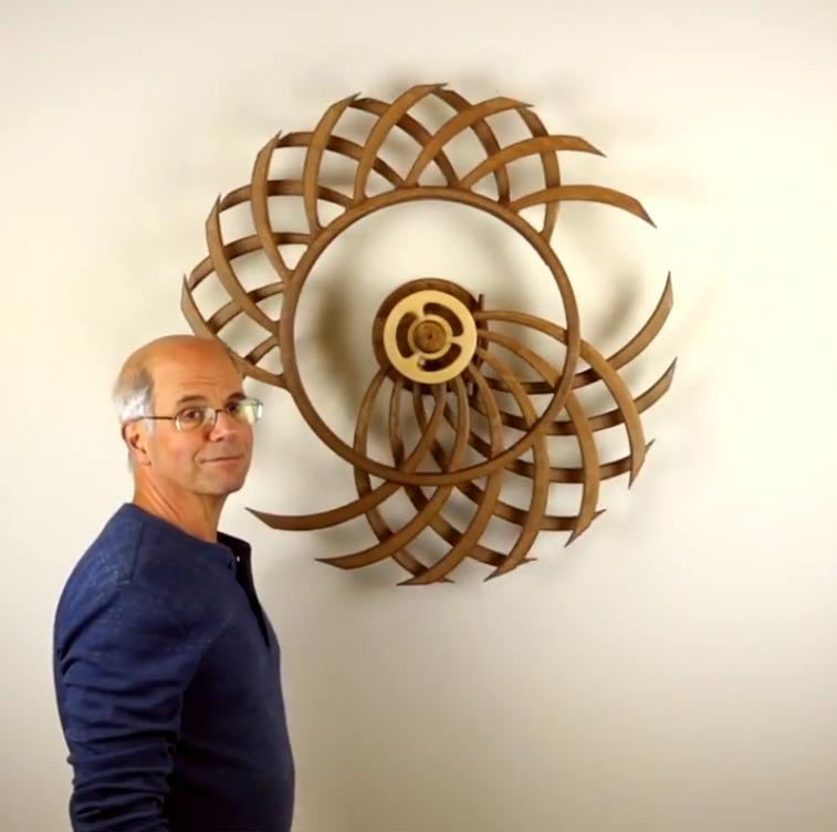 Scultura in legno cinetico | Decorazione murale animata &amp; oggetto d&