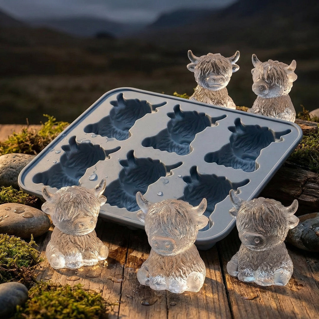 FrostMoo™ – Stampo per Ghiaccio 3D con Bestiame delle Highlands Scozzesi