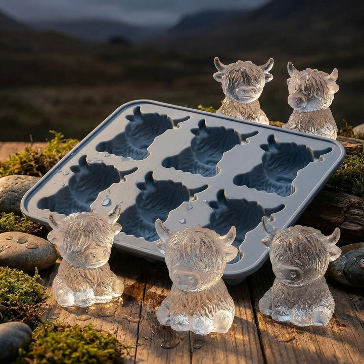FrostMoo™ – Stampo per Ghiaccio 3D con Bestiame delle Highlands Scozzesi