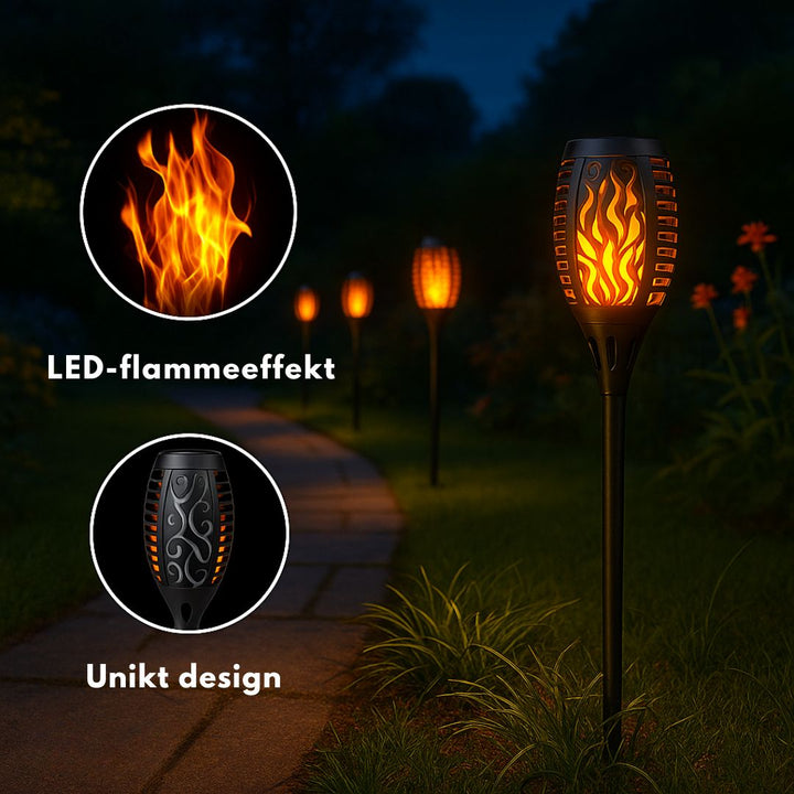 Glowvia™ – Torcia a Fiamma Solare Realistica per Esterni