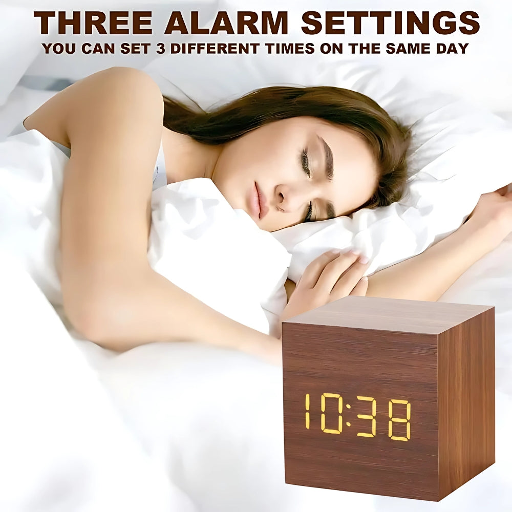 Orologio Alarm LED Moderno a Cubo