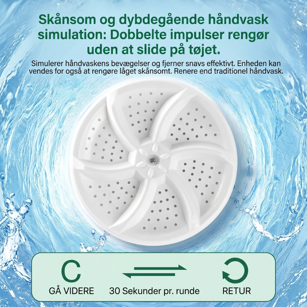 PureSpin™ – Pulitore Ultrasuoni Portatile per Abbigliamento e Alimenti