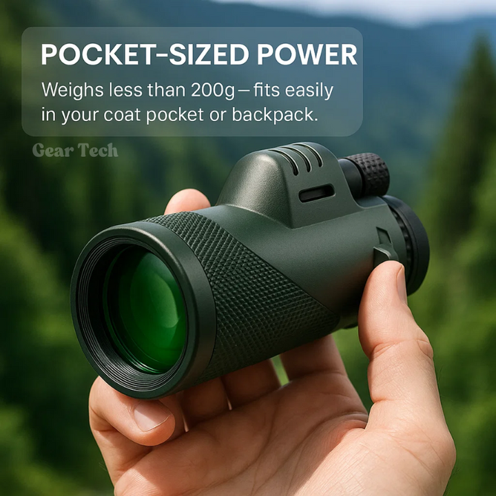 Monocolo Compatto Ultra-Zoom | Lente HD, Leggero e Perfetto per Escursionismo, Osservazione degli Uccelli e Eventi Sportivi