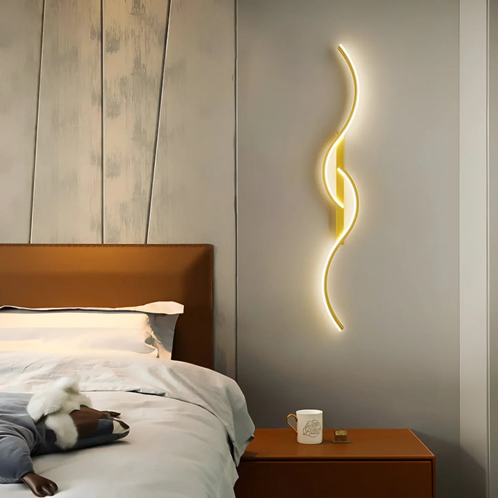 Lampada da Parete Curva Moderna per Illuminazione Ambientale Interna