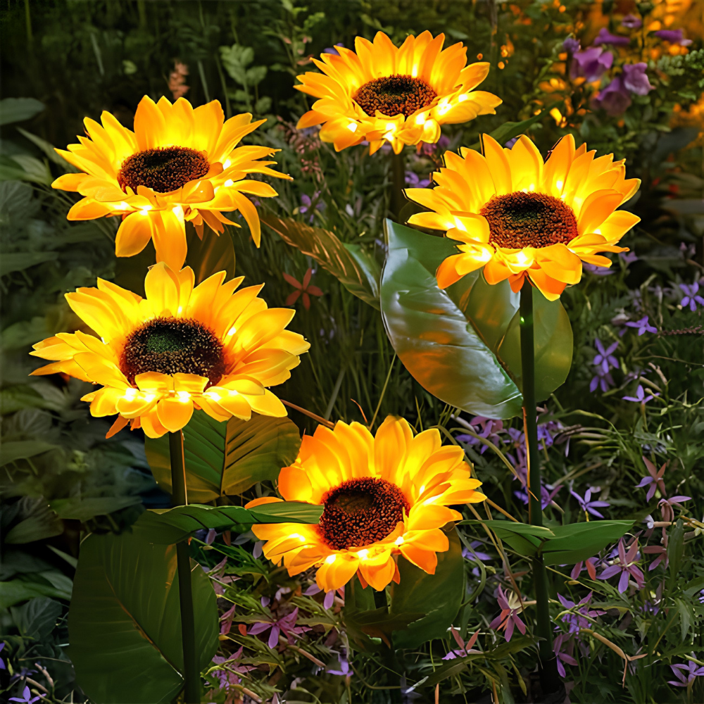 SunBloom™ – Lampe de tournesol à énergie solaire avec LED pour le jardin