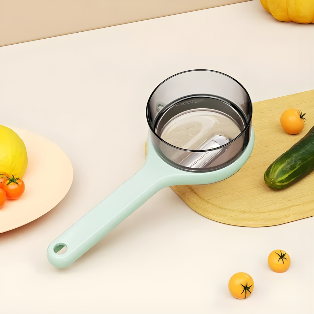 TidyPeel™ – Pelapatate Multifunzionale con Serbatoio per Rifiuti Integrato