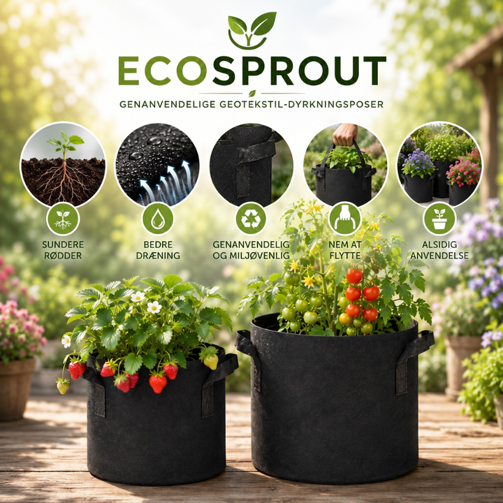 EcoSprout™ – Sacs de Plantes Réutilisables en Géotextile