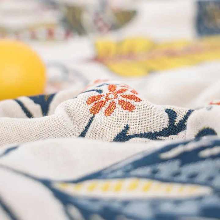 Plaid bohemien rustico e stiloso con motivo