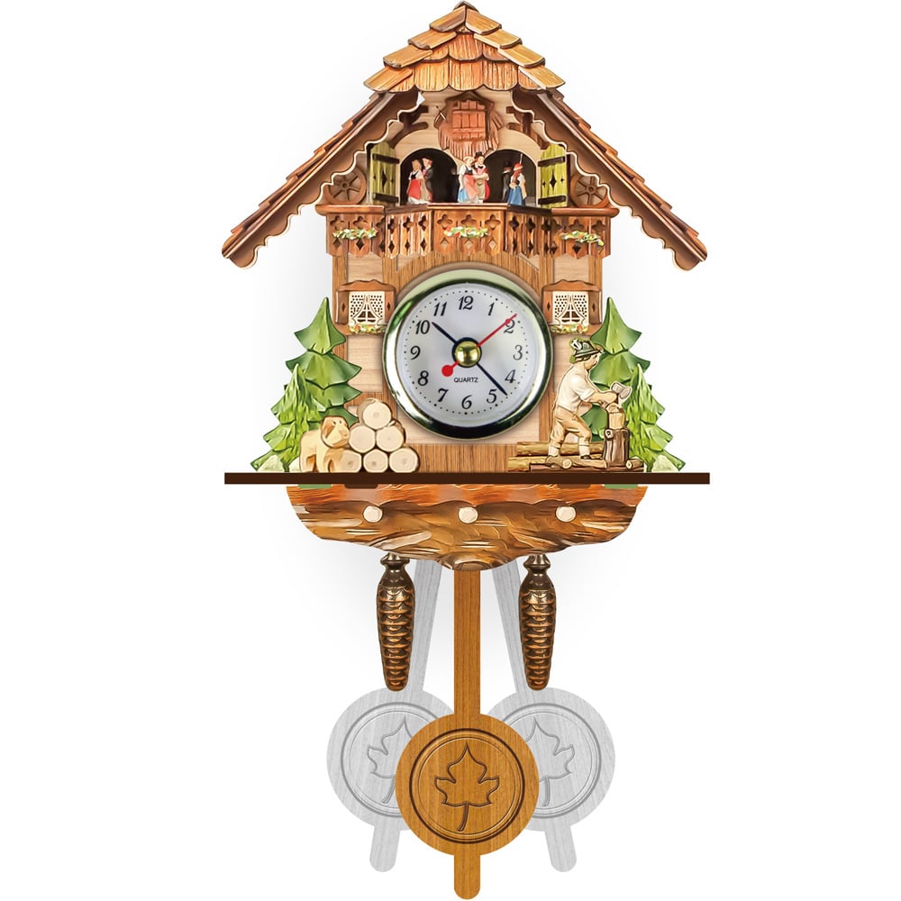 Orologio a cucù in legno TimberTock™ Incantevole Bosco