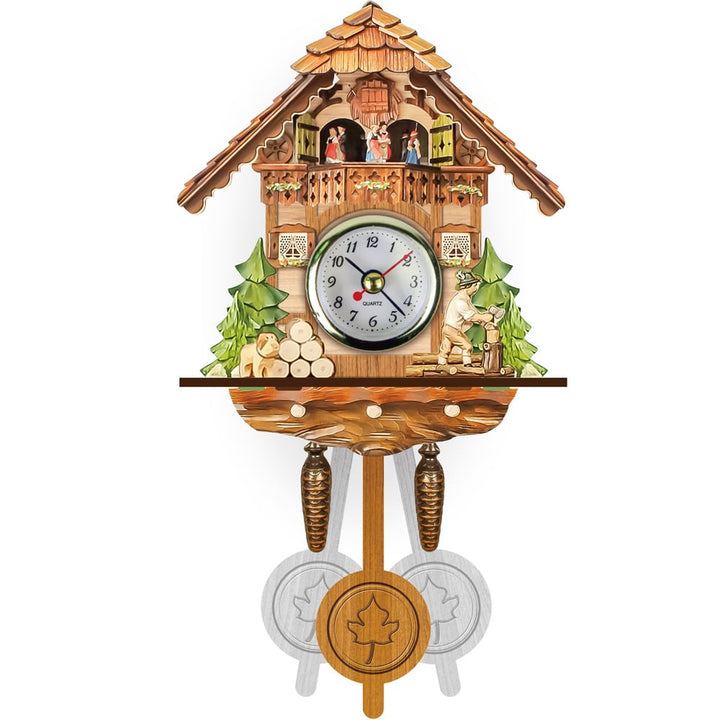 Orologio a cucù in legno TimberTock™ Incantevole Bosco