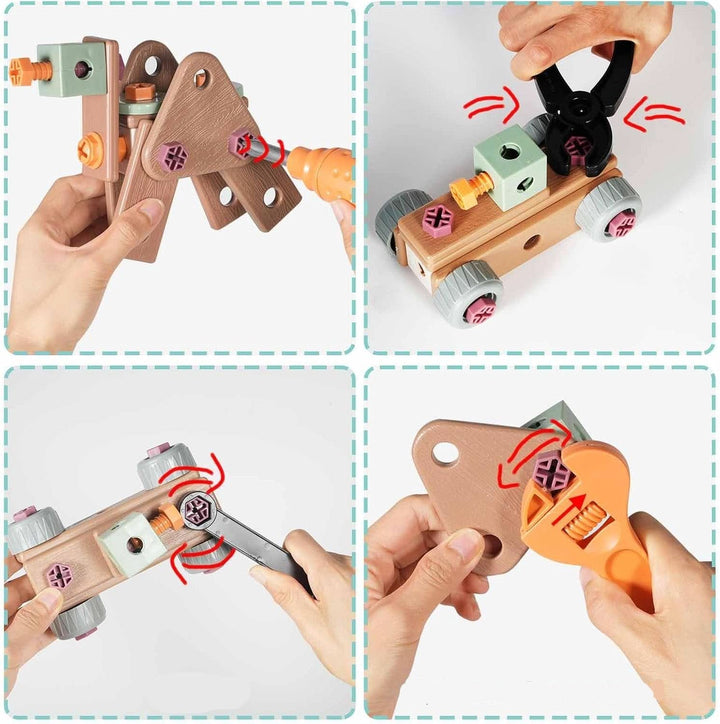 BUILDMASTER – Set di attrezzi da 100 pezzi per bambini creativi dai 3 anni in su