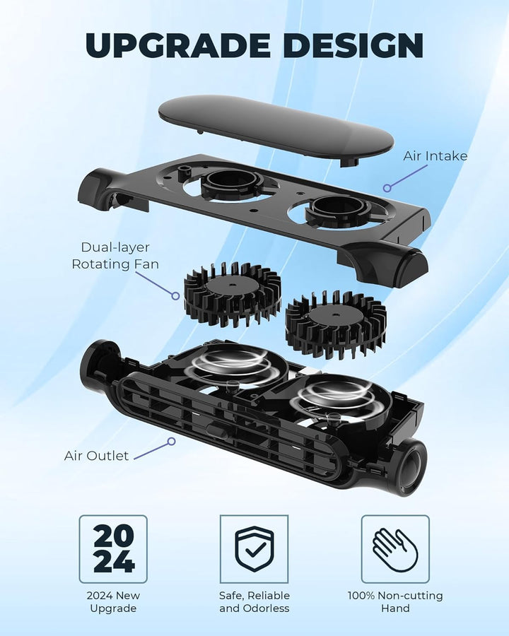 Ventilatore di raffreddamento per auto USB a 3 velocità con supporto per poggiatesta – AutoBreeze