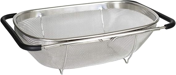 Migliora le tue abilità culinarie con il versatile colino pieghevole in acciaio inossidabile!