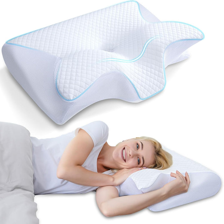 DreamNeck™ – Cuscino Ergonomico a Forma di Farfalla con Braccioli