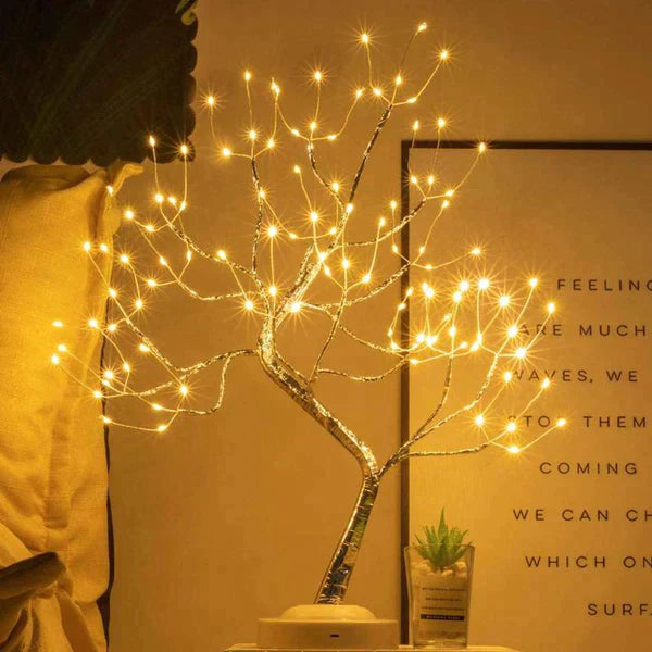 LumiTree™ Lampada Albero LED Magica | Luce Ambientale per Relax &amp; Benessere | Flessibile e Fatta a Mano