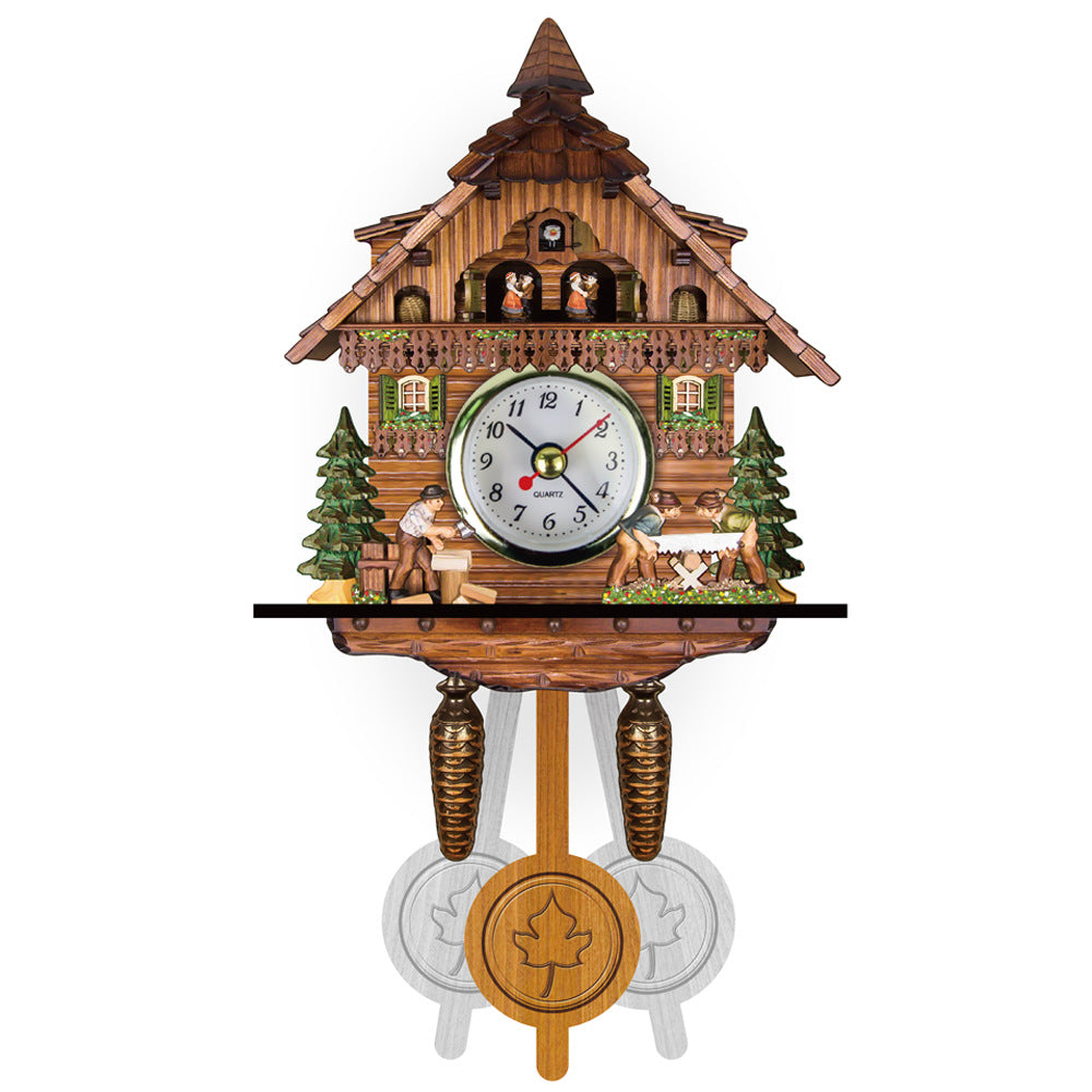 Orologio a cucù in legno TimberTock™ Incantevole Bosco