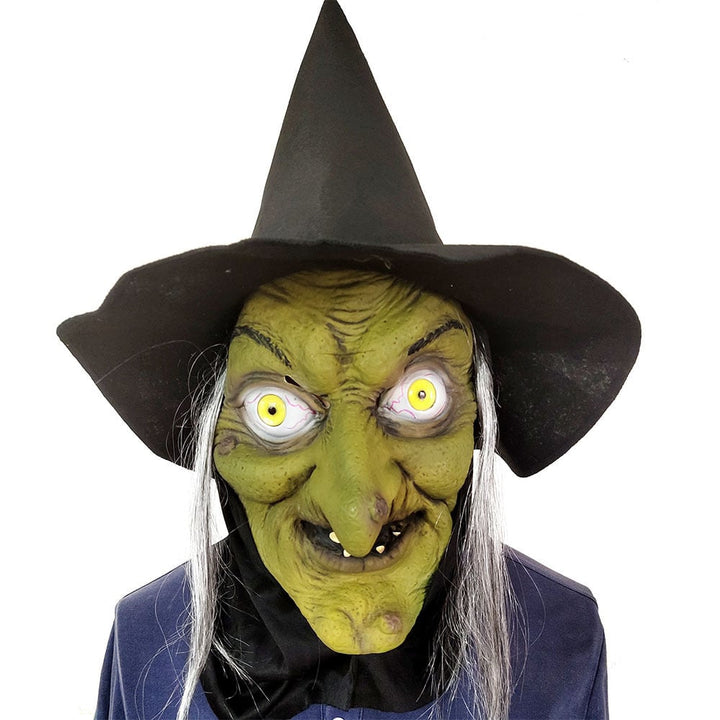 HorrorFace™ Maschera di Halloween Realistica | Lattice Morbido | Bocca Mobile | Traspirante &amp; Fatta a Mano