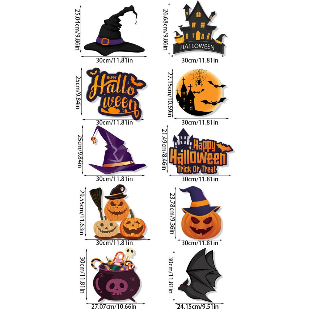 GespenstischesWillkommen™ Set di Pannelli per Porta Halloween - 3/10 pezzi