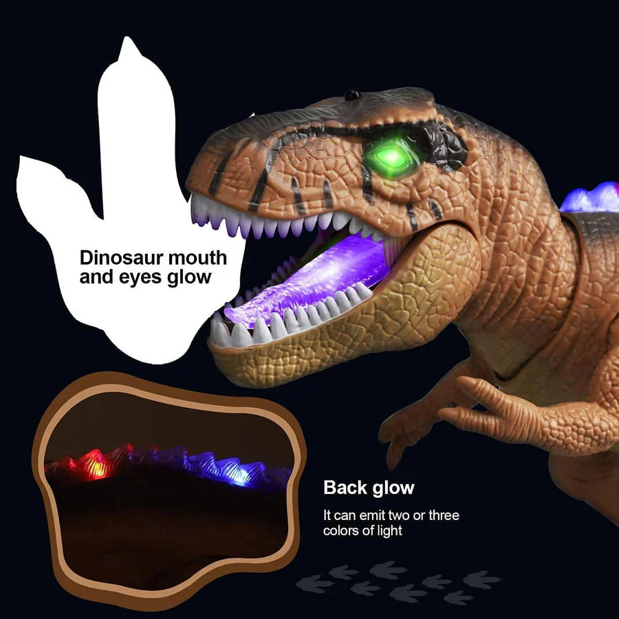 Giocattolo T Rex Dinosaurio Radiocomandato con Luce LED, Camminante e Ruggente per Bambini, Regalo Autunno 2025