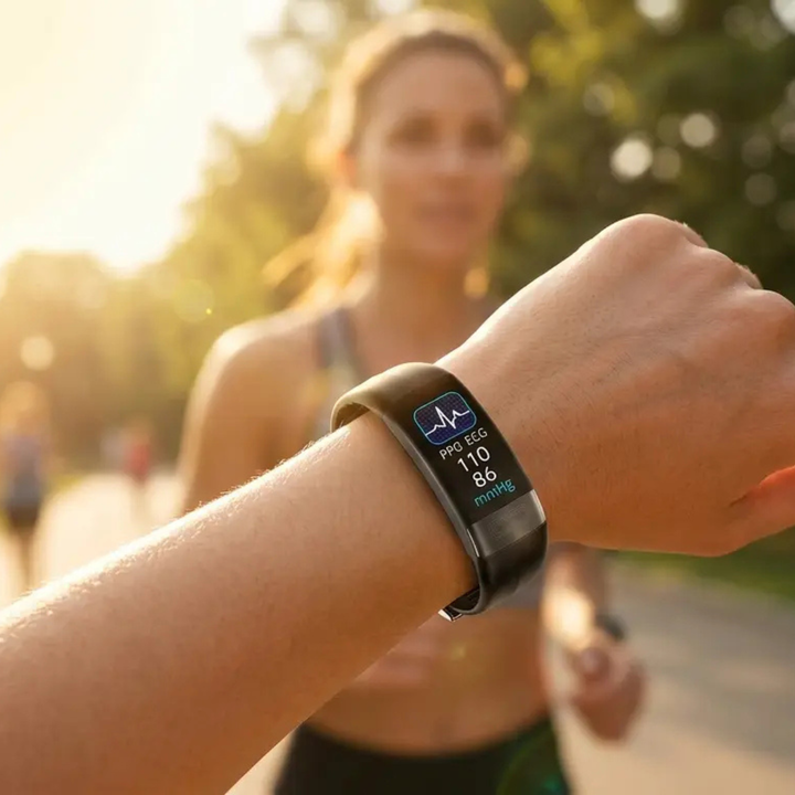 Monitor da Polso per la Pressione Arteriosa EKG, Frequenza Cardiaca, Saturazione di Ossigeno e Monitoraggio del Sonno Approvato dalla FDA