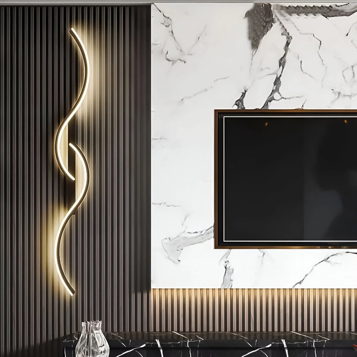 Lampada da Parete Curva Moderna per Illuminazione Ambientale Interna