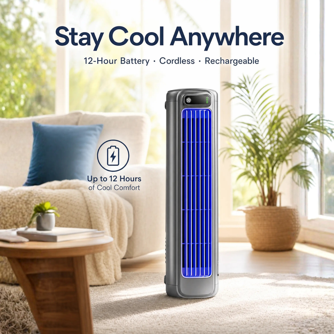 AirWave – Condizionatore Portatile Ricaricabile con Batteria di 12 Ore di Durata
