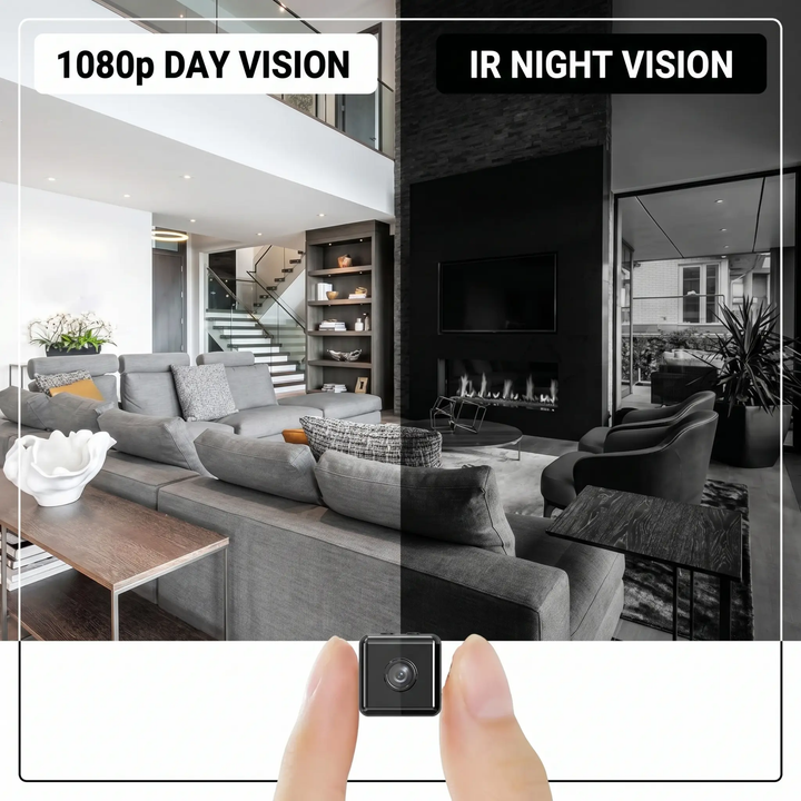 Telecamera di Sicurezza Wireless WiFi 1080P | Resistente alle Intemperie, Controllata da App e Ideale per Sorveglianza Interna ed Esterna | Piccola Telecamera a Circuito Chiuso
