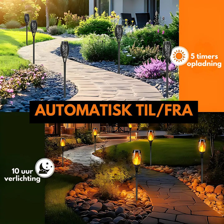 Glowvia™ – Torcia a Fiamma Solare Realistica per Esterni