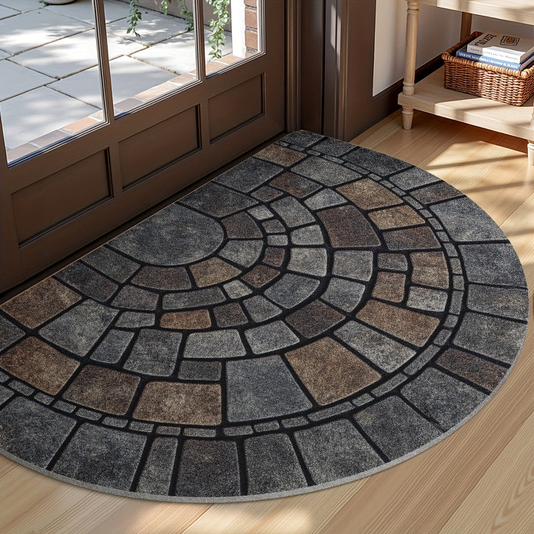 Tappetino da Ingresso a Mezza Cerchio in Mosaic | Uso Interno ed Esterno